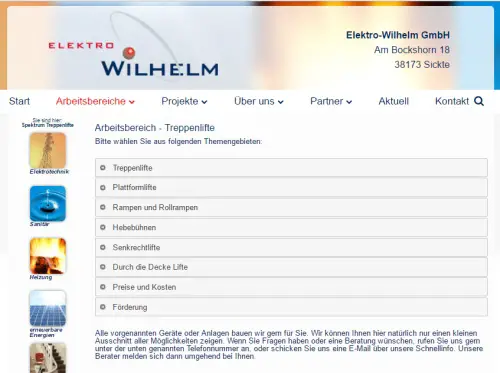 Elektro-Wilhelm - Treppenlifte Sickte