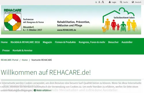 REHACARE international 2017 in Düsseldorf